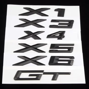 Матовые Черные 3D Пластиковые Буквы ABS Для Багажника Автомобиля, Эмблема, Значок, Наклейка Для BMW С Надписью X1 X3 X4 X5 X6 GT F25 F15 Аксессуары