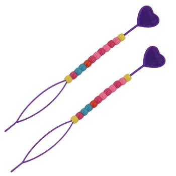 2X Женские Разноцветные пластиковые бусины для украшения волос, средство для создания косичек и хвостиков