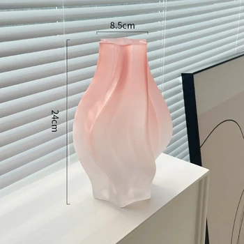 Креативная ваза из матового высококачественного стекла в скандинавском стиле 