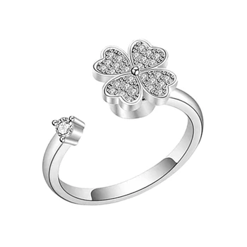 Вращающиеся Регулируемые кольца для женщин, мужчин, Расслабляющее кольцо, Эстетические ювелирные изделия, Подарочное Модное кольцо 2ШТ