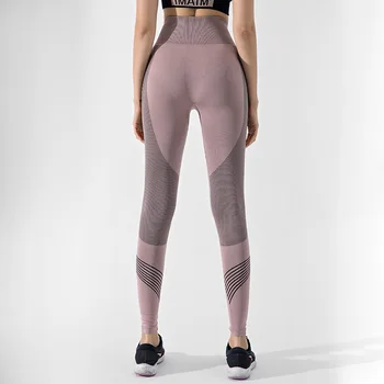 Женские эластичные обтягивающие штаны для фитнеса с высокой талией, быстросохнущие штаны для бега, тренировочные штаны для йоги с подтяжкой бедер