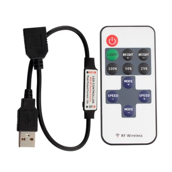 USB 11 Клавиш LED Strip Controller Мини-Диммер RF Remote 5V USB interface Controller Для 5050/2835 Одноцветной Светодиодной ленты