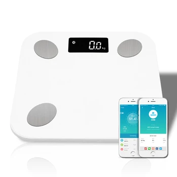Весы для измерения жировых отложений Интеллектуальные беспроводные Цифровые весы для ванной комнаты Анализатор состава тела с приложением для смартфона Bluetooth