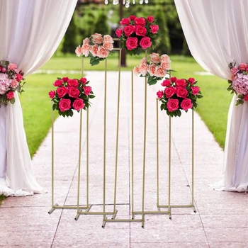свадебные подставки для цветов 5шт. Золотая металлическая ваза-колонна для празднования вечеринки