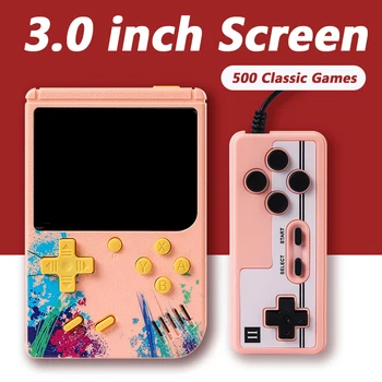 Мини-портативная игровая консоль в стиле ретро G50, 500 встроенных классических игр, ЖК-экран, AV-выход, Поддержка геймпадов для 2 игроков