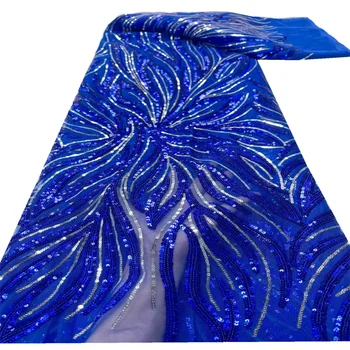 Новейшая Африканская кружевная ткань с блестками 2023, высококачественный кружевной материал, Французские Нигерийские Африканские кружевные ткани для женщин, вечеринка YU561