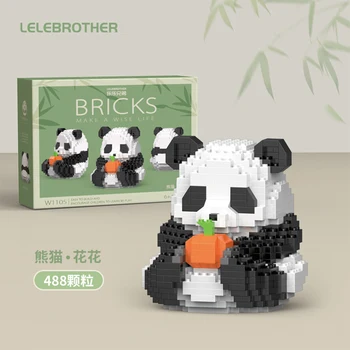 Новейшие строительные блоки Kawaii Panda Life Cute Animal Model Nano Mini Bricks Фигурка Детские Игрушки На День Рождения Санта Рождественские Подарки