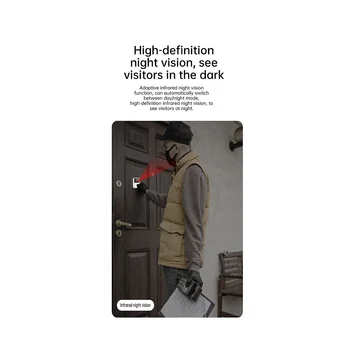 Домашний Приветственный дверной звонок Умная наружная камера дверного звонка ночного видения HD Видео Дверной звонок Изменение голоса