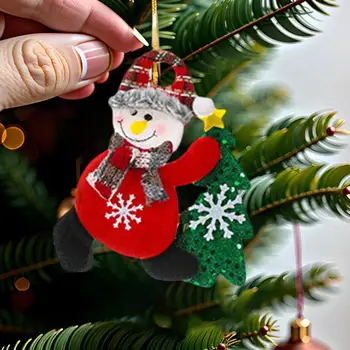 Праздничное Рождественское украшение, украшение Рождественским Снеговиком, Праздничные украшения для Рождественской елки, Снеговик, Медведь, сцена Санта-Клауса