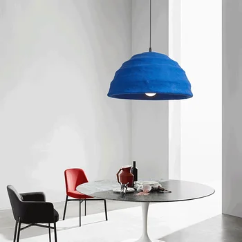 Светодиодная художественная люстра, подвесной светильник, декор комнаты, Ресторанный стол в японском стиле, Креативный Klein Blue Bar, дизайнер ручной работы