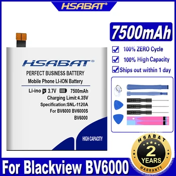 Аккумулятор HSABAT емкостью 7500mAh для Blackview BV6000 BV6000S