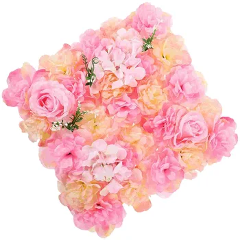 Украшения для свадебной церемонии Имитация цветочной настенной панели Фон Искусственная Роза Арка Цветочный шелк