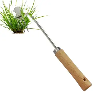 Мотыга для прополки, 1 шт., небольшой корневой садовый инструмент, Портативный мини-ручной инструмент для удаления сорняков из нержавеющей стали, культиватор для садоводства