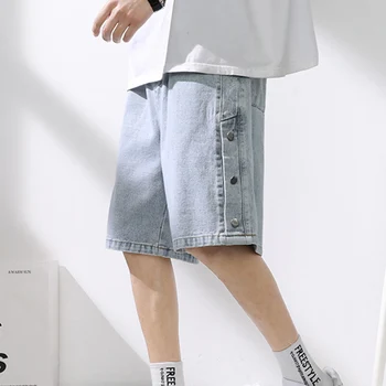 2023 Мужские джинсовые шорты Хлопчатобумажные повседневные Мужские шорты Корейские модные джинсовые мужские шорты Мужские короткие джинсы нового стиля Летние брюки