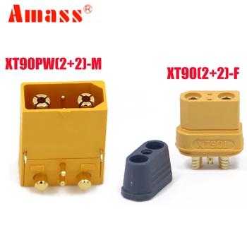 Оригинальные Штекерные разъемы Amass XT90IPW (2 + 2) 4,5 мм Gold Bullet Connector Штекерный разъем для RC Lipo батареи