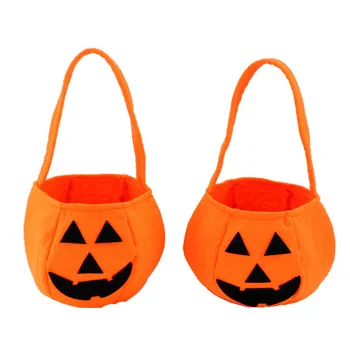 2023 Новые сумки для конфет на Хэллоуин, ручные нетканые сумки из тыквы, стереоскопические сумки для конфет из тыквы, детские игрушки для трюков или угощений
