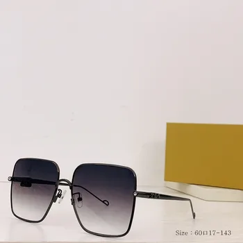 Квадратный дизайн бренда унисекс со сдержанными и роскошными солнцезащитными очками UV400 в большой оправе в стиле ретро черного цвета