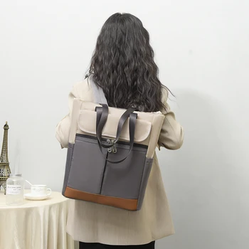 Женский Компьютерный рюкзак, многофункциональная студенческая школьная сумка большой емкости, Модный Водонепроницаемый Оксфордский рюкзак для колледжа