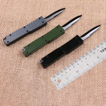 Micro OTF Tech Knife Combat Troo Серии 440 Стальное лезвие Твердостью 57HRC, ручка из цинково-алюминиевого сплава, карманный нож для самообороны