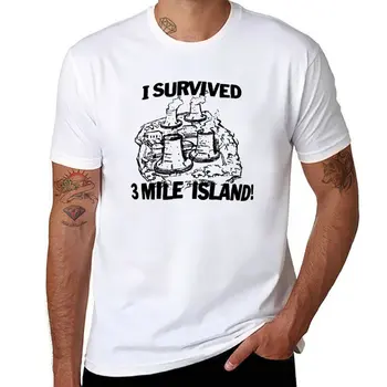 Новая футболка I Survived 3 Mile Island, короткая футболка, мужские футболки с графическим рисунком, комплект