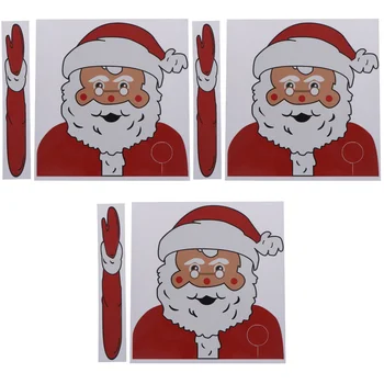 3 шт., креативная наклейка на стеклоочиститель Санта-Клауса, Нежная наклейка на лобовое стекло автомобиля, машущая рукой, наклейка на стеклоочиститель, украшение автомобиля (Стиль 8)