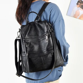 Женские Высококачественные кожаные Рюкзаки, винтажная женская сумка через плечо, дорожный женский рюкзак, Mochilas, Школьные сумки для девочек