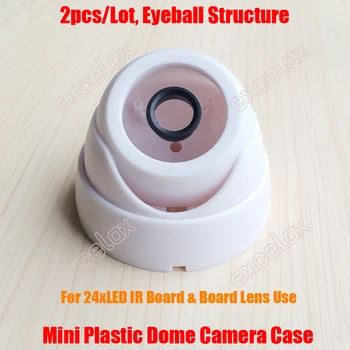 2 шт./лот Пластиковый мини-чехол для купольной камеры Eyeball для 24ШТ ИК-светодиодной платы M12 с фиксированным объективом для видеонаблюдения в помещении в сборе