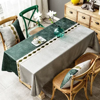 Скатерть, высококачественная ткань для обеденного стола, прямоугольная ткань для чайного столика, элитный стиль, конференц-зал, простая и современная