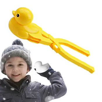 Зимняя снежная заколка, инструмент для изготовления шариков в виде милой снежной утки для детей, аксессуары для зимних игр, игрушки для игры в снег для сада, пляжа, лужайки, двора