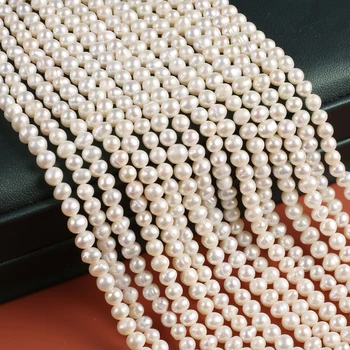Бусины из натурального жемчуга Неправильной формы Белый пресноводный жемчуг для изготовления ювелирных изделий Ожерелье Браслет
