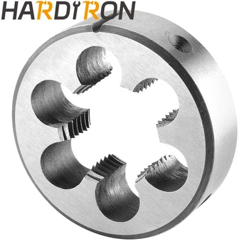 Метрическая круглая плашка Hardiron M27X1,5 для нарезания резьбы левой рукой, плашка для нарезания резьбы M27 x 1,5 машинной