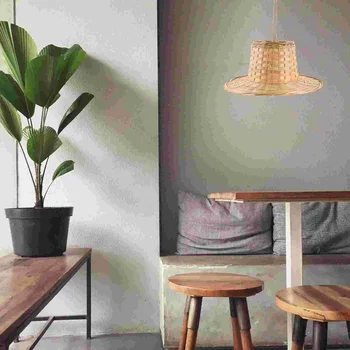 Абажуры для ламп, легкая подвесная крышка, тканая бытовая замена, бамбуковое плетение, ретро Декоративное изделие