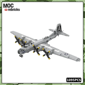 Военное оружие Серии 1: 72 Масштаб B-29 Истребитель MOC Строительный Блок Самолет DIY Модель Коллекция Экспертов Кирпичные Игрушки Подарки MOC-142049