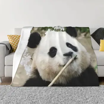 Одеяло Fubao Aibao Panda Fu Bao Из Мягкого Плюша, Гипоаллергенные Пледы для Прочного Длительного Путешествия, Кемпинга