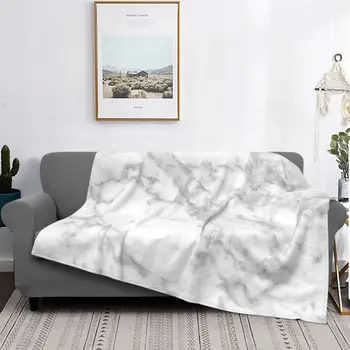 Белое мраморное минималистичное одеяло, Фланелевое Зимнее одеяло в скандинавском стиле, Многофункциональные теплые одеяла для кровати, Плюшевое тонкое одеяло для спальни