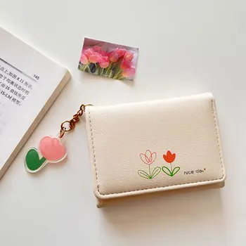 Manrike tulips ins simple and fresh женский маленький, нежный и простой студенческий кошелек simple zero wallet кошелек-портмоне