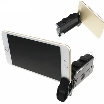 Светодиодный микроскоп с 60-100-кратным увеличением, Лупа, Микрообъектив для мобильного телефона, камера с универсальным зажимом для iPhone Samsung Huawei