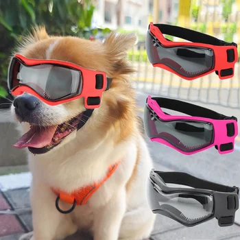 Защитные очки для собак с регулируемым ремешком Водонепроницаемая защита глаз собаки от ультрафиолета, защитные очки для домашних животных, солнцезащитные очки для домашних животных, Классное украшение для собак