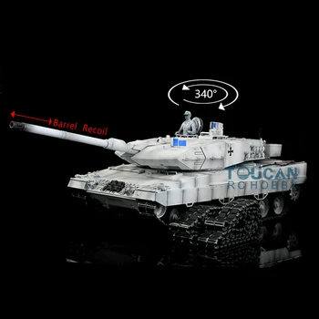 Henglong 1/16 Snow 7,0 Leopard2A6 RC Танк 3889 Отдача Ствола Инфракрасные Боевые Металлические Гусеницы Военный Мальчик-Тукан Игрушки TH17633