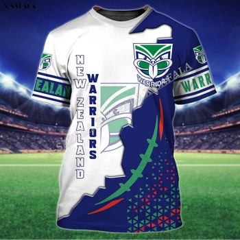 Футболка New Zealand Warriors Rugby с 3D принтом Fern NRL 2023 для взрослых, высококачественная футболка из молочного волокна, Летний Мужской повседневный топ, дышащий