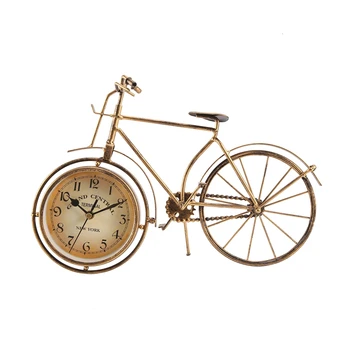Настольные часы типа винтажного железного велосипеда, классические, не тикающие, бесшумные ретро-декоративные велосипедные часы для гостиной, кабинета, кафе-бара