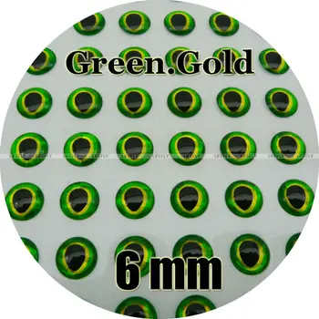 6 мм 3D зеленый.Золото / Оптовая продажа, 700 мягких формованных 3D голографических рыбьих глаз, вязание мушек, джиг, изготовление приманок, рукоделие