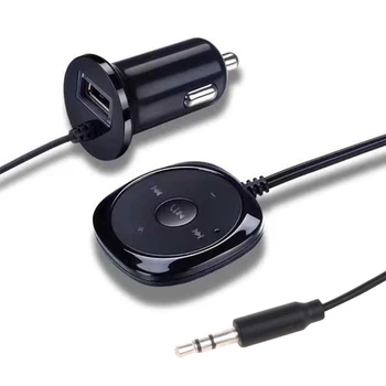 Прикуриватель для звонков по громкой связи, Bluetooth-совместимый Автомобильный MP3 3,5 мм Музыкальный приемник, адаптер USB Портативный