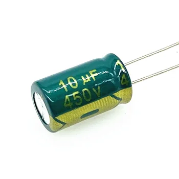 10 шт./лот 10 МКФ высокочастотный низкоомный 450в 10 МКФ алюминиевый электролитический конденсатор размером 10*17 мм 20%