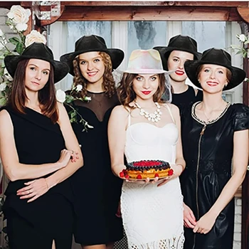 6 шт. Ковбойская шляпа для подружки невесты, радужная ковбойская шляпа, аксессуар для вечеринки, прямая поставка