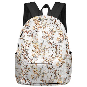 Цветочные листья и бутоны, школьные сумки для студентов, Ноутбук, Изготовленный на заказ рюкзак для мужчин, женщин, женщин Для путешествий Mochila