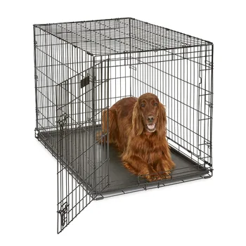 42-Дюймовые Дома для домашних животных, Однодверный Складной Металлический ящик для собак