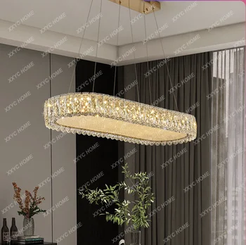 Потолочный светильник Современный свет Роскошная хрустальная атмосфера высокого класса Роскошный обеденный стол Лампа для бара в столовой