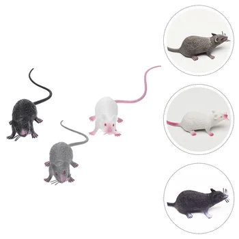 3 шт искусственных предметов, имитирующих мягкую резиновую мышь, игрушка-трюк, поддельные мыши, украшения, реквизит для имитации