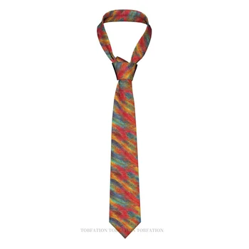 Ретро Перья Классический мужской галстук из полиэстера с принтом шириной 8 см, аксессуар для косплея, вечеринки